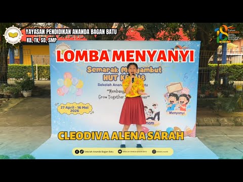 JUARA I LOMBA MENYANYI LAGU MARS ANANDA JENJANG SD KATEGORI KELAS 4-6 || CLEODIVA ALENA SARAH