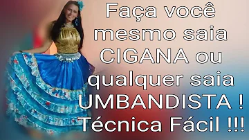 Quantos metros de tecido gasta para fazer uma saia cigana?