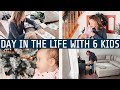 LARGE FAMILY VLOG - DAY IN THE LIFE OF A MOM OF 5 KIDS AND A NEWBORN / HOMESCHOOLING AND HOMEMAKING
