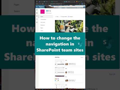 How to change the navigation in SharePoint team sites #shorts