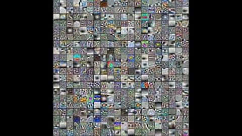 Deep Belief Network first layer (20x20) pre-training phase CIFAR-10