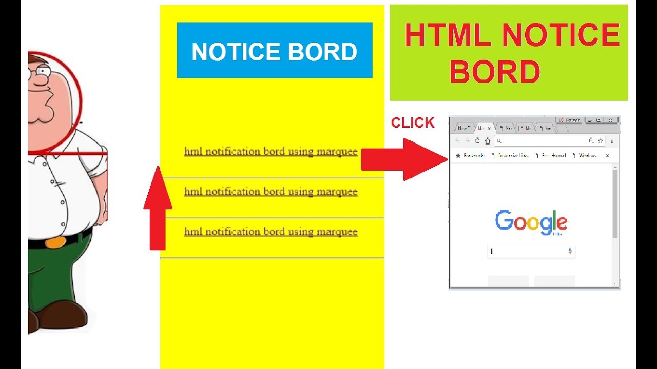 HTML NOTICE BORD | HTML NOTIFICATION TUTORIAL | NOTICE BORD APPLICATION ...
