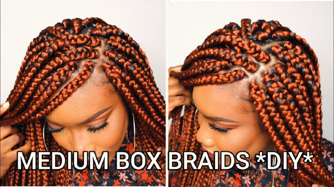 medium sized box braids