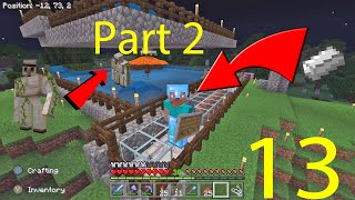 How to make an Iron Farm! (Part 2)(Minecraft Bedrock Edition: Hardcore Survival)-13