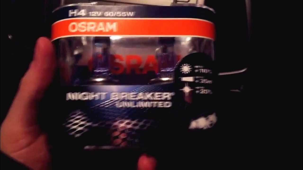 OSRAM Night Breaker Unlimited vs OEM / Original Headlight Bulbs Comparison  