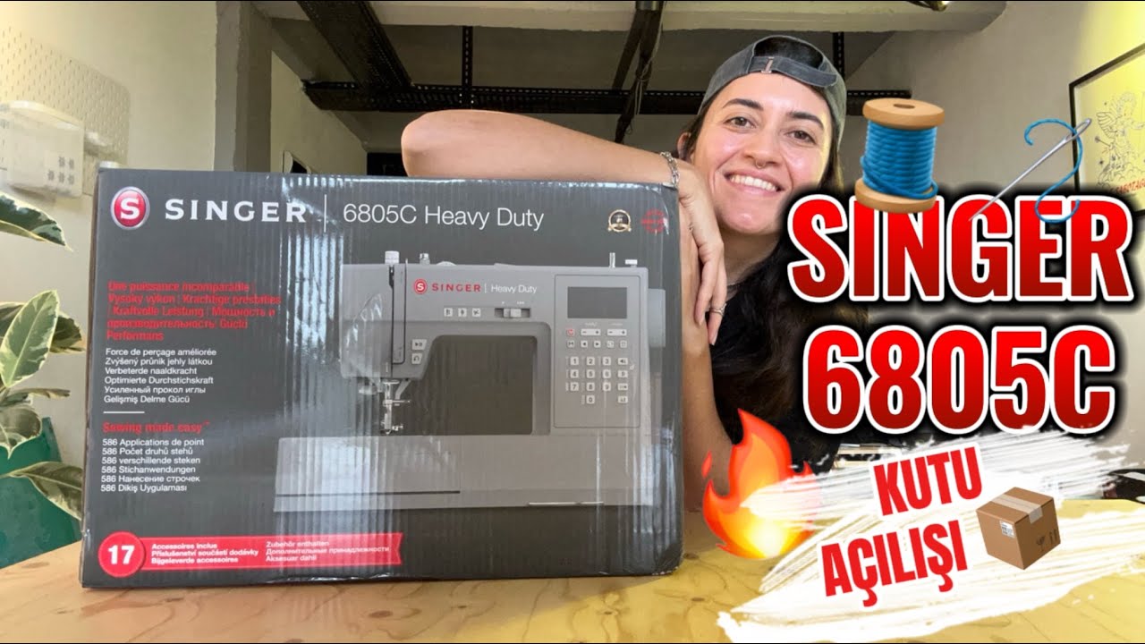 Singer dikiş makinesi 6805C - Heavy Duty dikiş makinası kutu açılış ve tanıtım videosu (Jelly House)