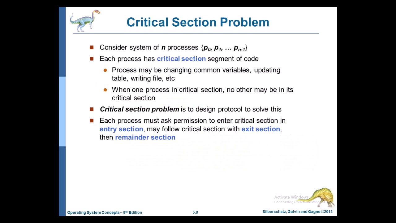 Operating System: Process Synchronization - YouTube