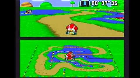 Super Mario Kart (NTSC) Time Trial : Donut Plains 3 (DP3) - 1'13"43 NBT (World Record)