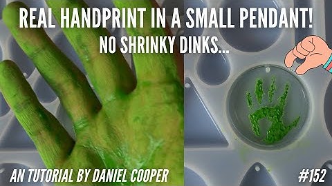 #152. SHRINK Real HANDPRINTS Into JEWELRY! Super FUN! A Resin Art Tutorial by Daniel Cooper