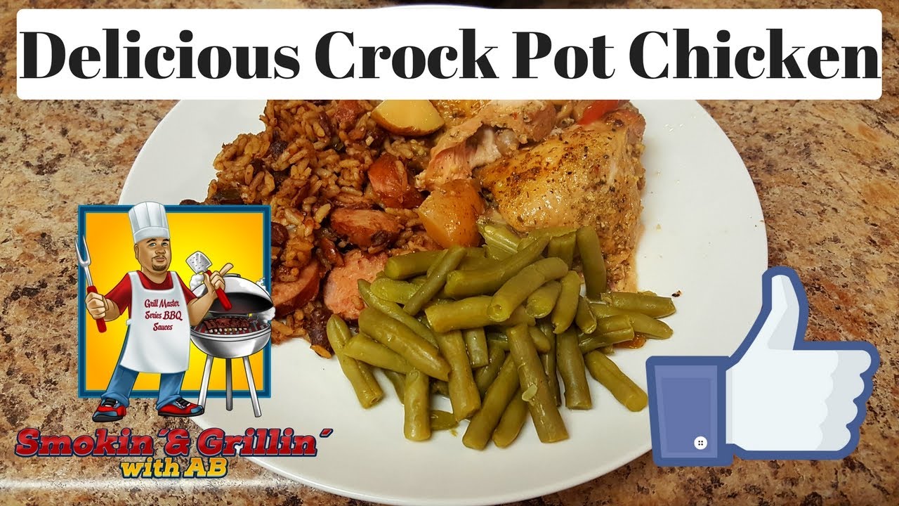 Crock Pot Chicken, DELICIOUS! Easy Meal Prep w/Red Beans and Rice! - YouTube
