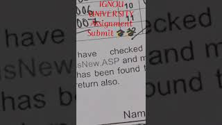 Finally IGNOU Assignment Submit _2026😯😯😯#ignou #assignment #delhi #shorts