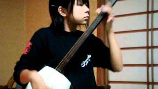 戸野かなみ 三味線 14year-old Japanes Shamisen 吉田兄弟 鼓動.