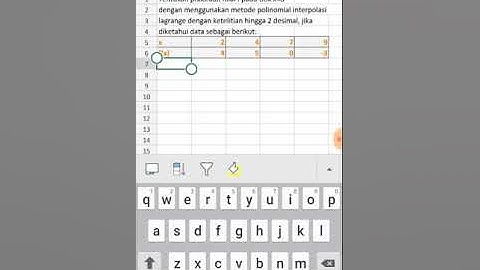 Metode Interpolasi Lagrange dengan menggunakan excel di hp android