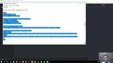 TUTORIAL MEMBUAT APLIKASI CRUD BERBASIS WEB