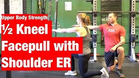 How To Perform The 1/2 Kneel Face Pull with External Rotation