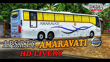 🔴A.P.S.R.T.C Amaravati Volvo V2/Bus Simulator Indonesia/Bussid Volvo B11rV2/Hd Livery/Free Download