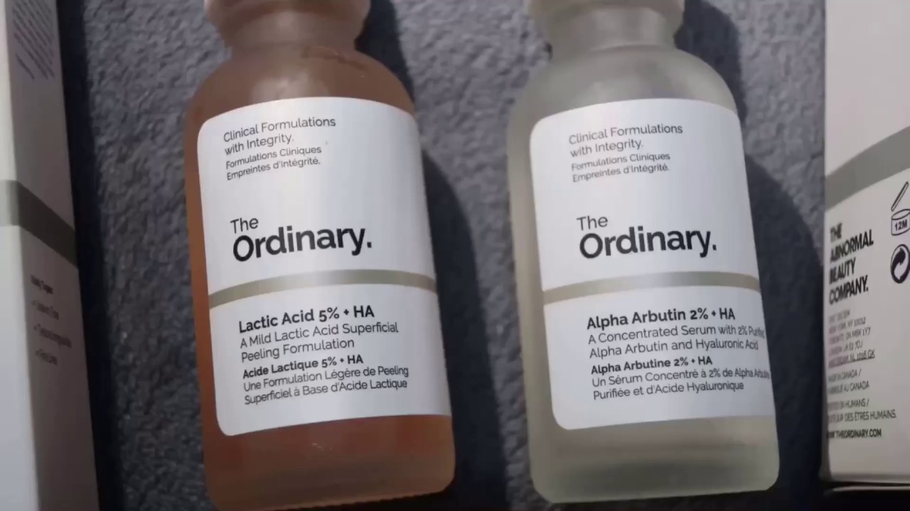 The Ordinary Alpha Arbutin 2% & Lactic Acid 5% | Skincare - YouTube