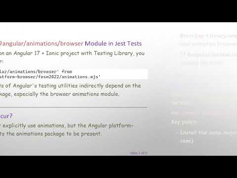 Fixing Cannot find module '@ angular/animations/browser' in Angular 17 Jest Testing