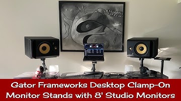 Gator Frameworks Desktop Clamp-On Monitor Stands with 8