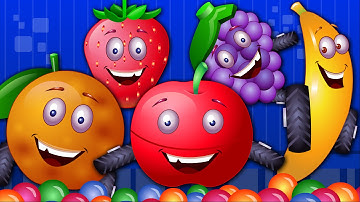 Five Little Fruits | Nursery Rhyme