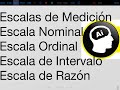 Escalas de medición estadística, nominal, ordinal, de intervalo, de razón