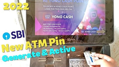 SBI New ATM Card Activate & Pin Generate Using ATM Machine In 2022