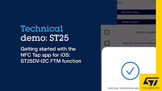 Getting started ST25NFCTap-iOS: ST25DV-I2C FTM fast transfer mode function screenshot 5