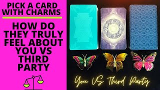 👥️️⚖️💞YOU VS THIRD PARTY: HOW DO THEY TRULY FEEL💘🔥👥️️|🔮CHARM PICK A CARD🔮