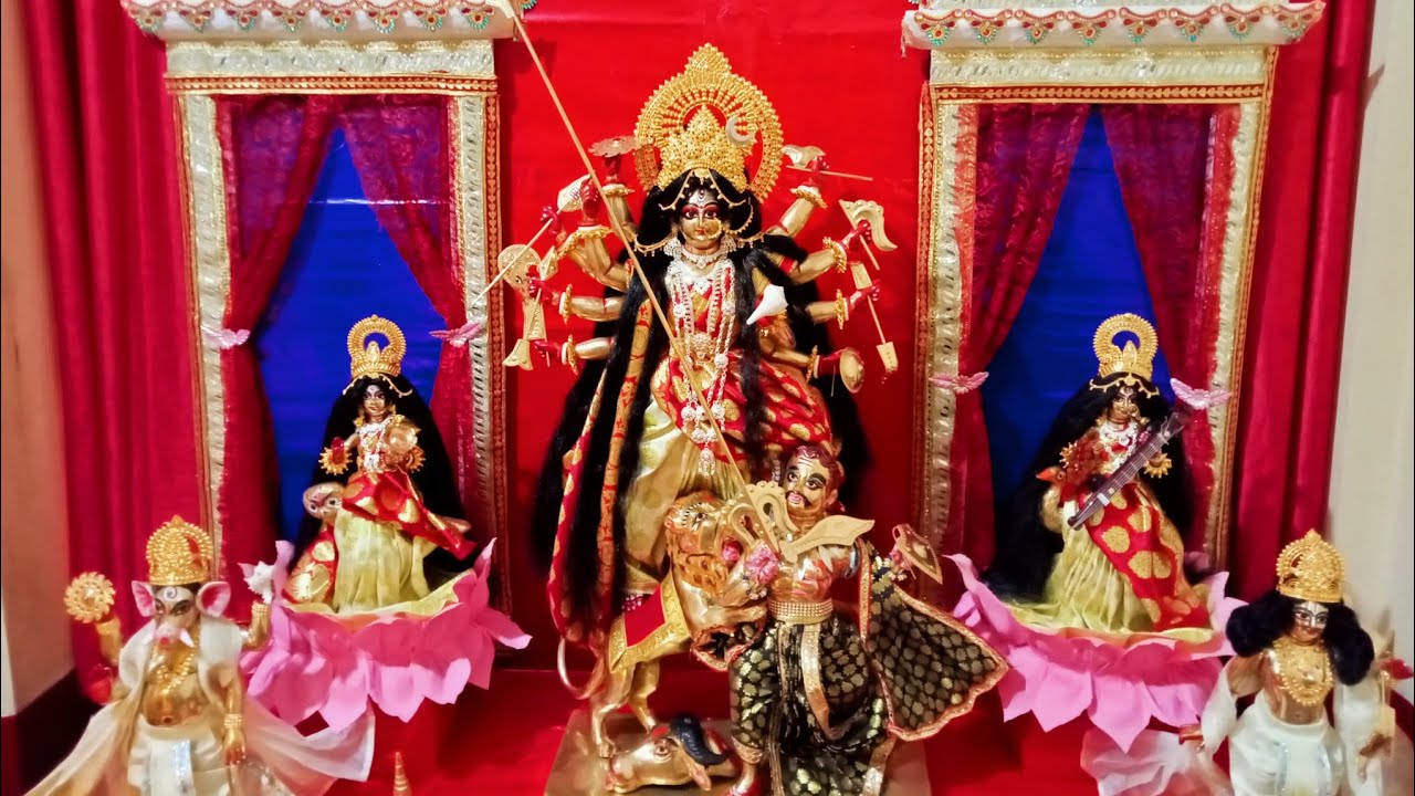 গিরিনন্দিনি উমা মা । Durga Puja 2022 । Durga Puja Decoration । Maa Mahishasuramardini । Tobo Achinta