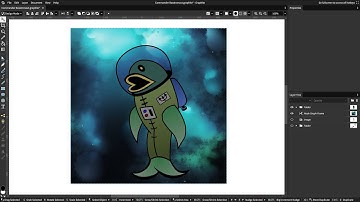 Graphite - Vector Editing: "Commander Basstronaut" Artwork (25x Timelapse)