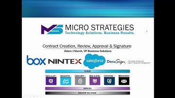 Contract creation, review, approval and signature with Box, Salesforce, Nintex and Docusign