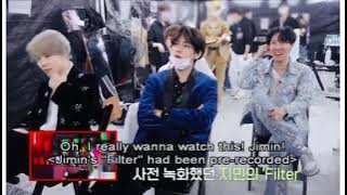BTS MEMBERS REACTION TO JIMIN'S FILTER STAGE