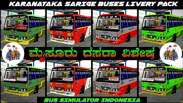 KARNATAKA SARIGE LIVERY PACK (PART 5)_KSRTC, NWKRTC & KKRTC (BUSSID)_KMS BUILT MOD.