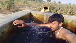 Tubewell Bathing And Swimming In Village Stan Boys Bathing Today Bacuse Water Is So Good