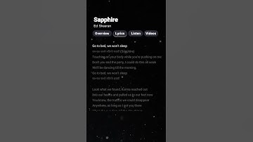 Thumbnail of Sapphire - Ed Sheeran (Lyrics) #shappire #edsheeran #lyrics