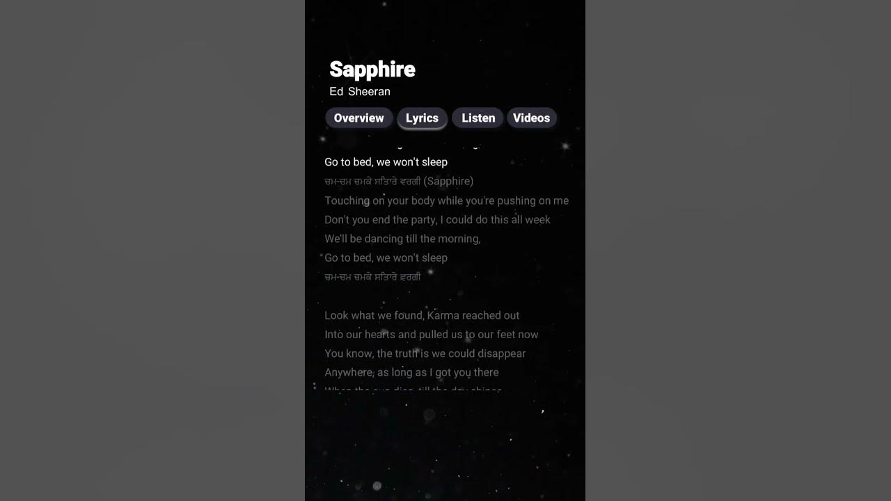 Sapphire - Ed Sheeran (Lyrics) #shappire #edsheeran #lyrics Sapphire - Ed Sheeran (Lyrics) #shappire #edsheeran #lyrics