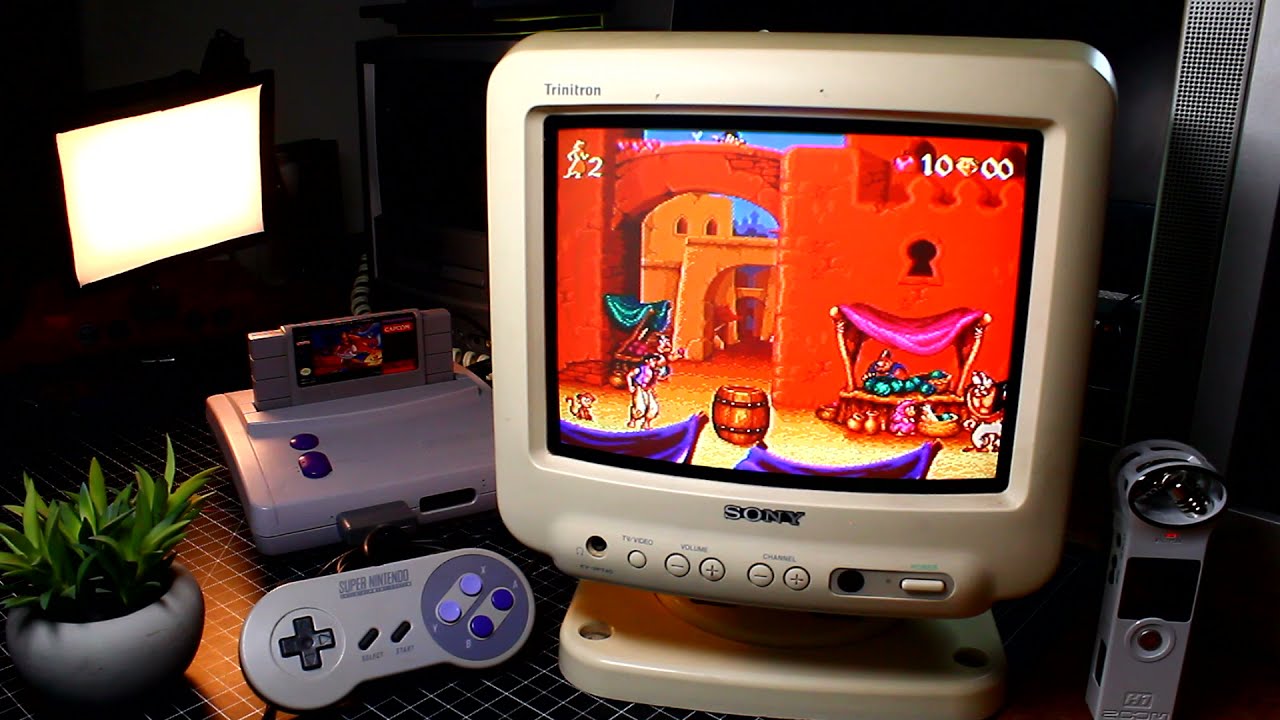 Test TV Sony Triniton (kv-9pt40) - SNES Aladdin - Av Composite