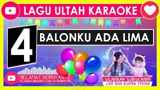 Karoke ⭐ Balonku Ada Lima 🎵 Lagu Ulang Tahun Anak2 Karaoke
