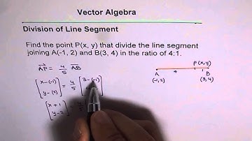 Division of Line Segment 4 to 1 in Vectors - EDEXCEL - GCSE