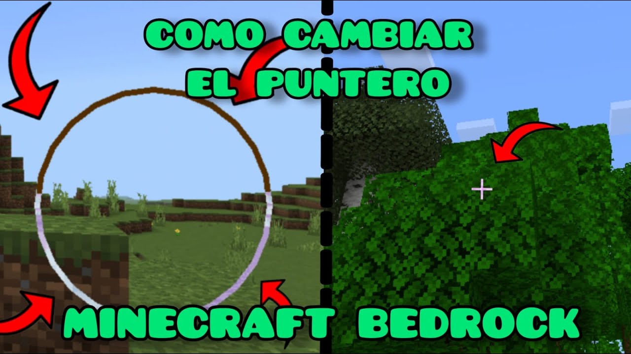 COMO PONER EL PUNTERO EN MINECRAFT BEDROCK (FUNCIONA PARA TODAS LAS