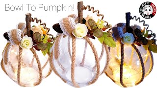 POUNDLAND DIY, Rustic Farmhouse Pumpkin centerpiece, Wedding or Room Decor Craft Ideas