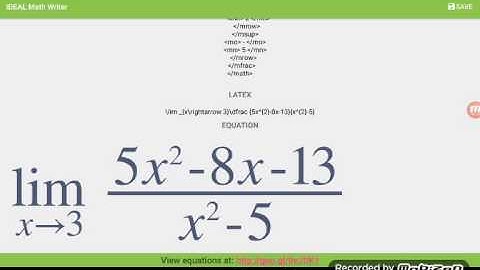 IDEAL Math Writer Demonstration
