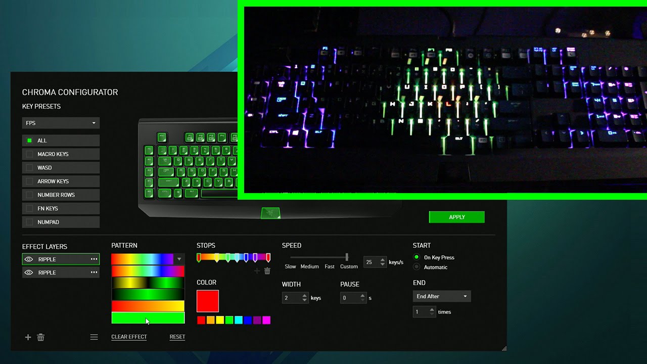 New Razer Chroma Keyboard Configurator for Synapse  - Colors & Effects -  YouTube