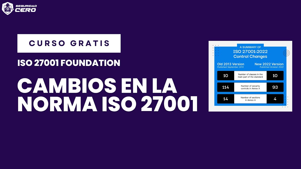 Cambios en la norma ISO 27001 | Curso Oficial - YouTube