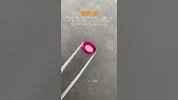 #Viên_Ruby facet đỏ huyết Lục Yên tự nhiên 2,13ct IRRF139 - 238213 |giá: 120tr #iruby #daquy #ruby