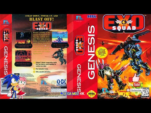 Exo Squad - Level Hard - (Sega Genesis) - Full Longplay [4K]