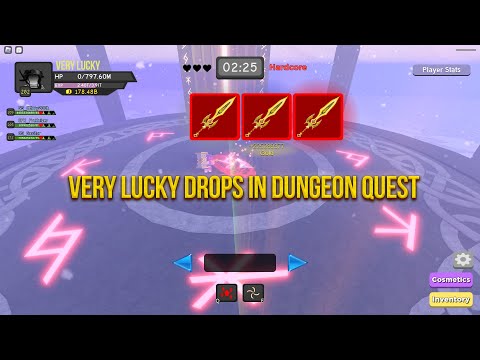 Very Lucky Drops In Dungeon Quest #DungeonQuest #Roblox