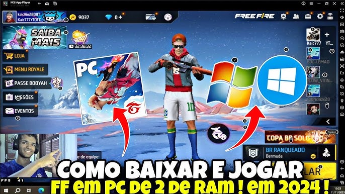 Saiba como rodar Free Fire no PC com emulador Android leve! - O Pipoco