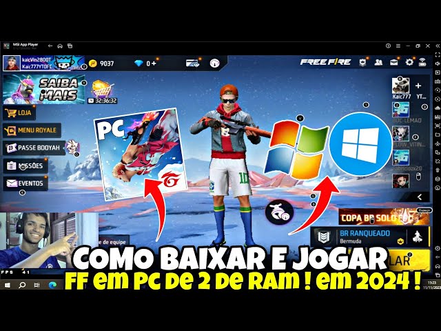 Como baixar free fire no pc fraco 🎈💻 #emulador #freefire #fypシ #vira