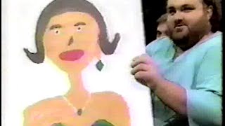 Norman The Lunatic Gives Painting to Woman - NWA Worldwide - January 6th, 1990